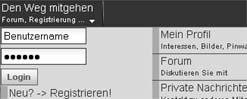 Bequemes Anmelden über das Menü
