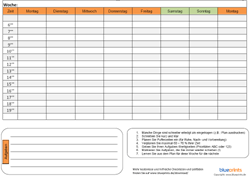 Einfache Wochenplanung
