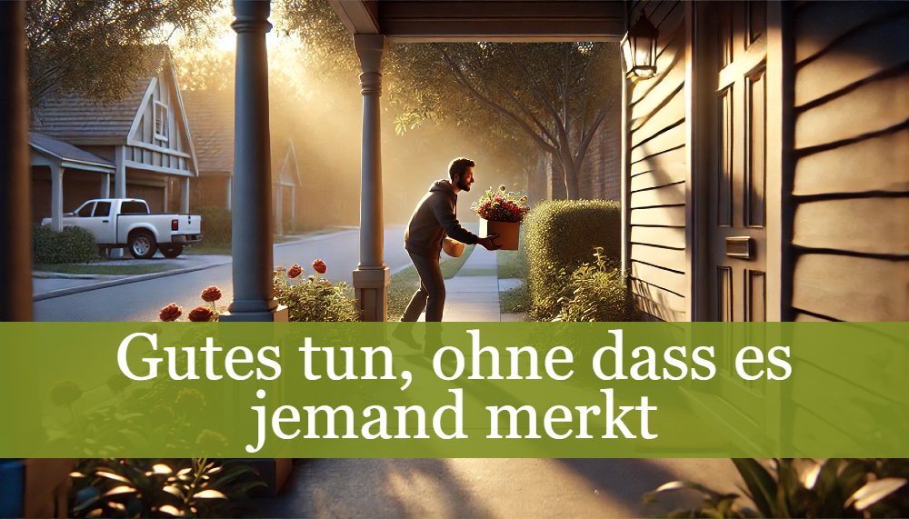 Gutes tun, ohne dass es jemand merkt