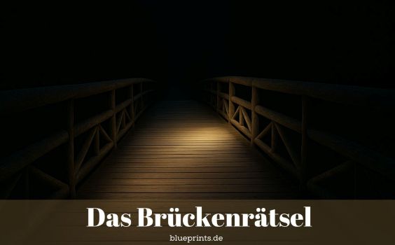 Eine Brücke im Schein einer Taschenlampe