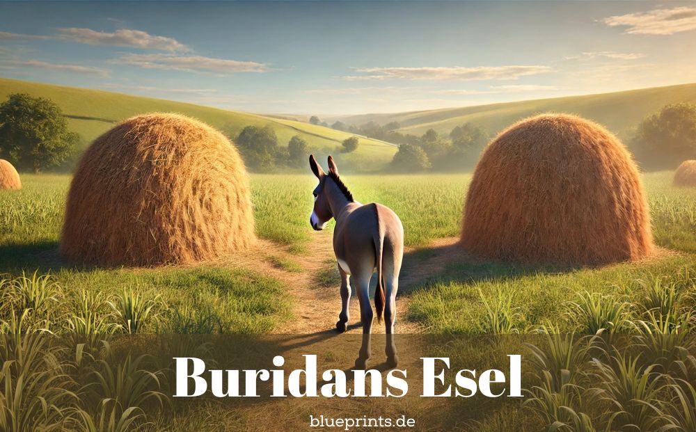 Ein Esel zwischen zwei Heuhaufen
