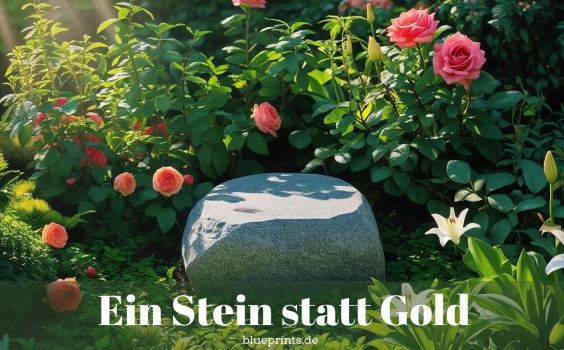 Ein Stein im Garten