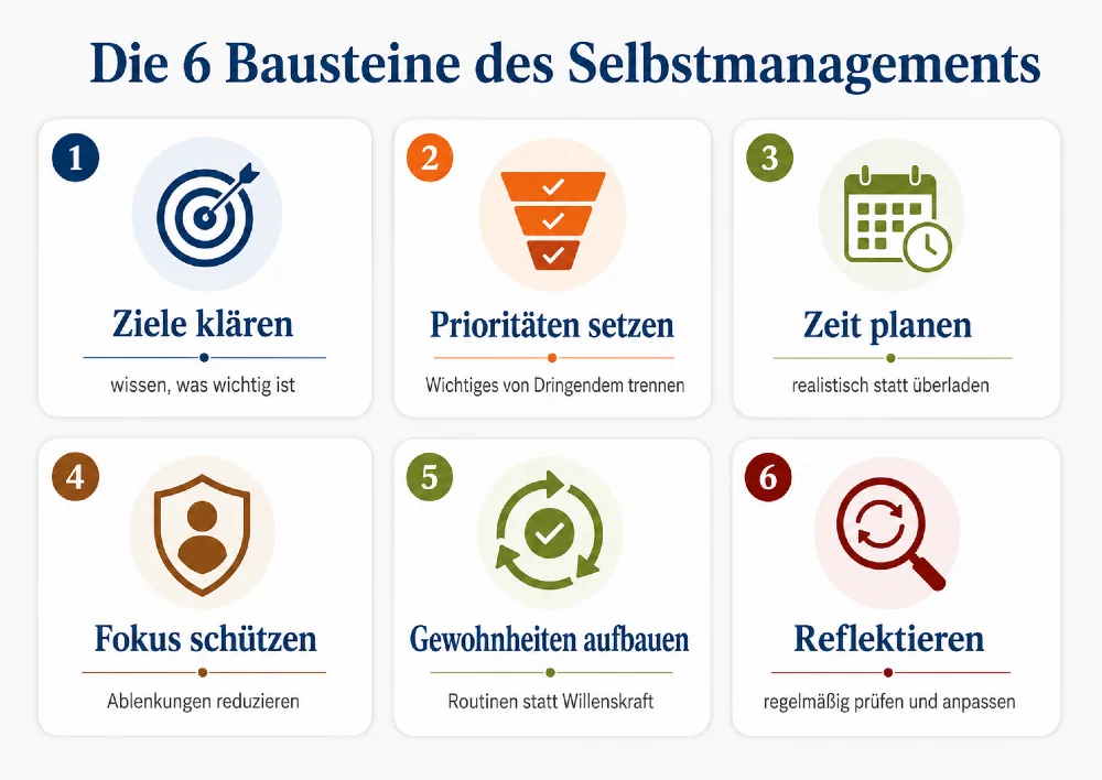 die 6 bausteine des selbstmanagements