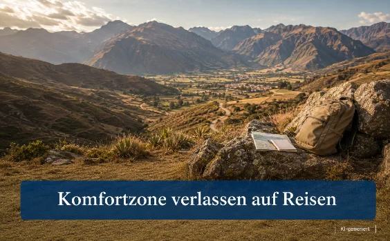 Komfortzone verlassen auf Reisen - Symbolbild