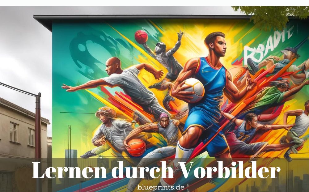 Graffiti mit Sportlern