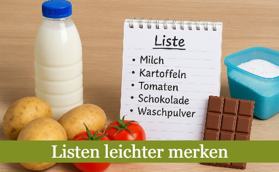 Listen leichter merken