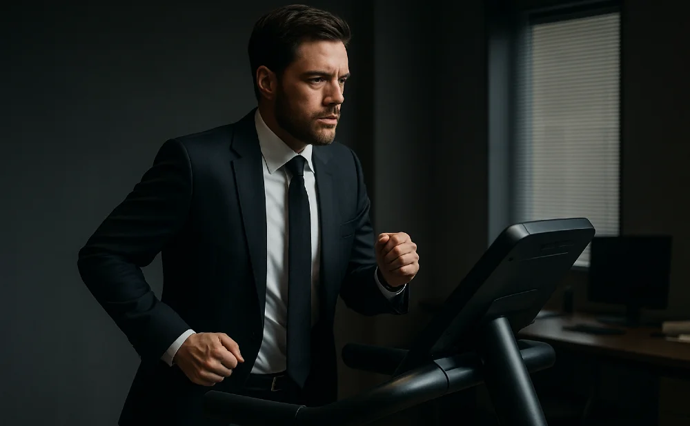manager im anzug laufband 1000