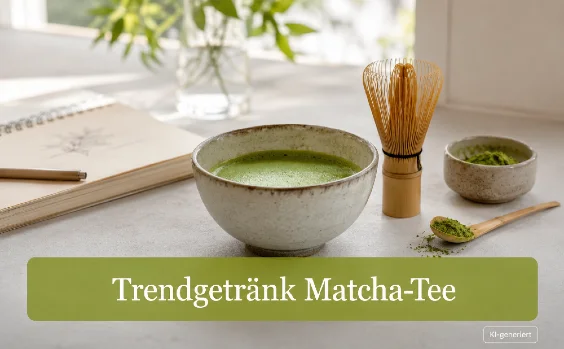 Trendgetränk Matcha-Tee - Symbolbild
