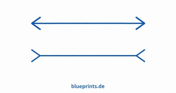 Das Müller-Lyersche Rätsel als Bild