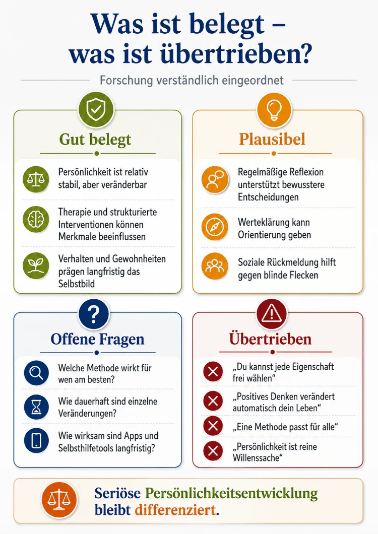 persoenlichkeitsentwicklung was belegt ist