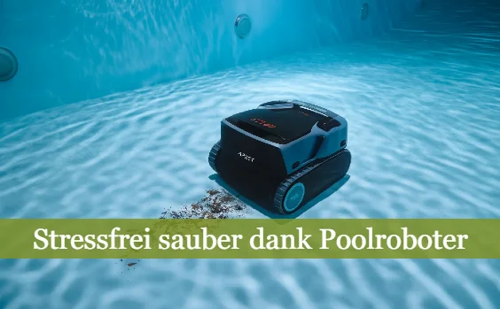 Poolroboter unter Wasser