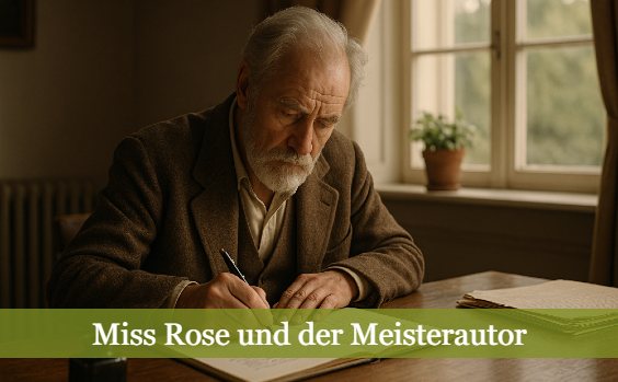 Autor beim Schreiben - Text: Miss Rose und der Meisterautor