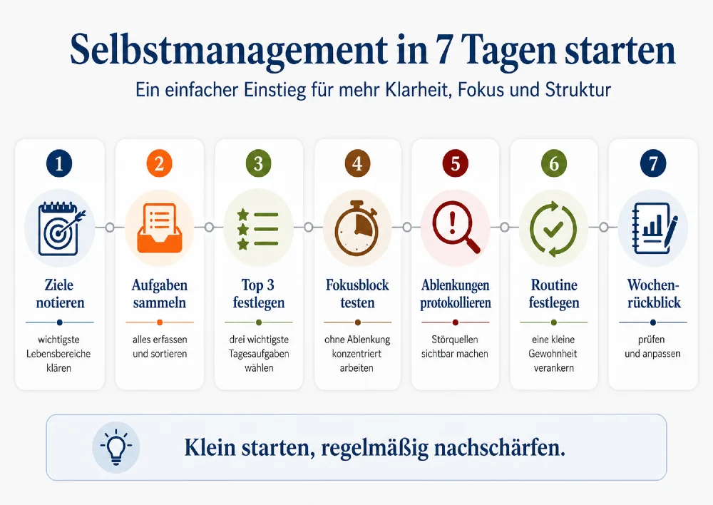 selbstmanagement in 7 tagen