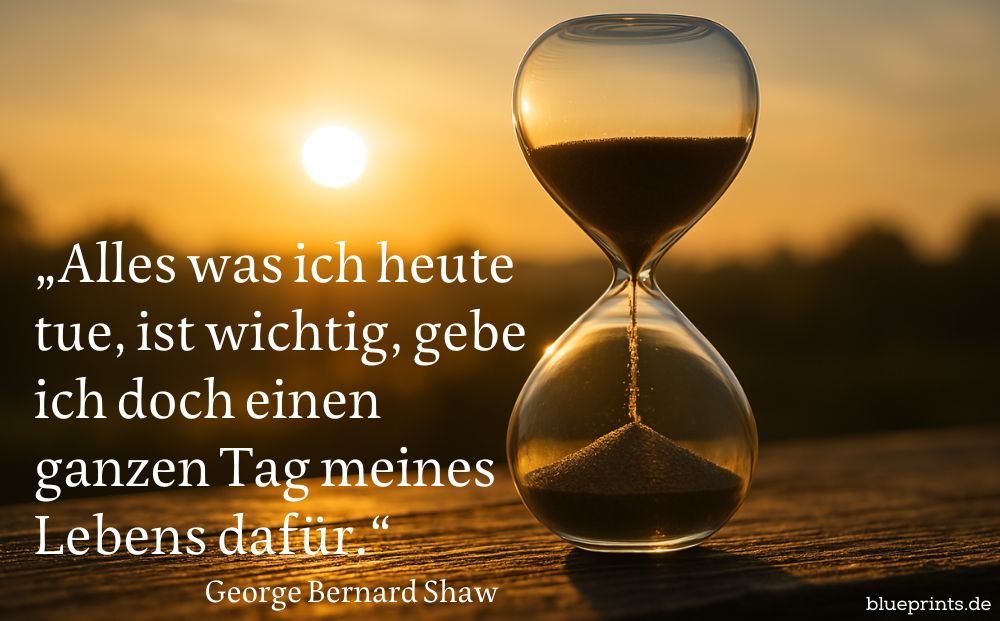 Sanduhr bei Sonnenaufgang