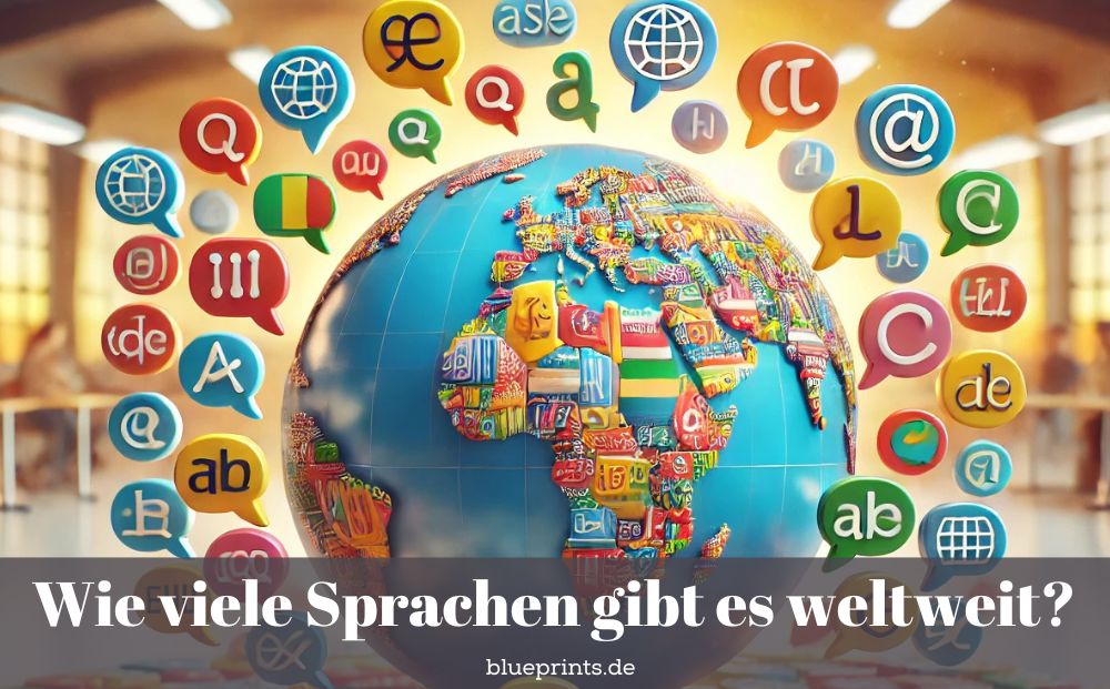 Weltkugel und Sprachen