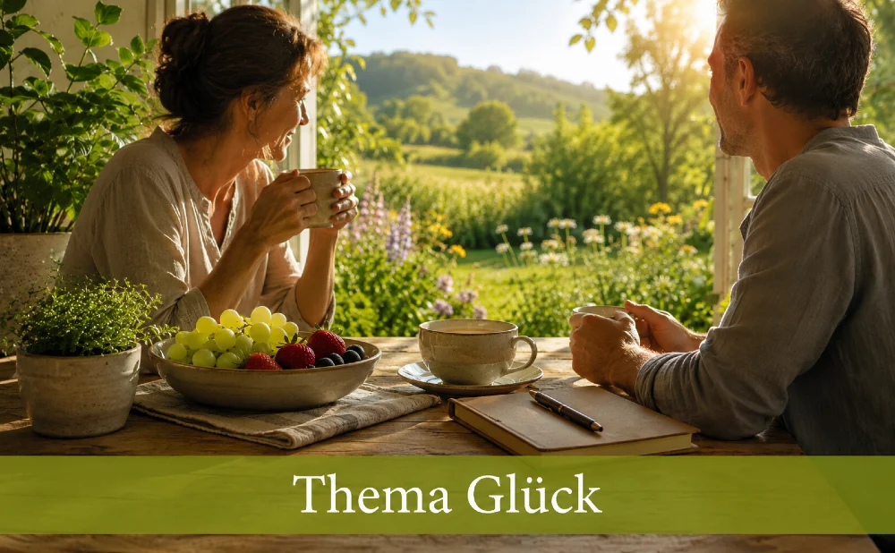 thema glueck paar tisch