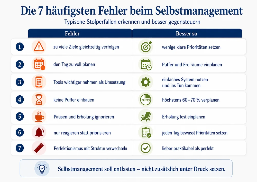 typische fehler im selbstmanagement