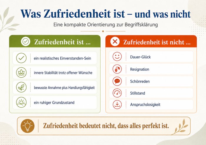 was zufriedenheit ist was nicht